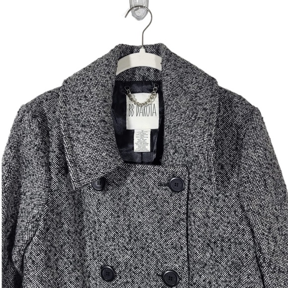 Dakota Tweed Wool Blend Double Breasted Peacoat - Picture 2 of 8